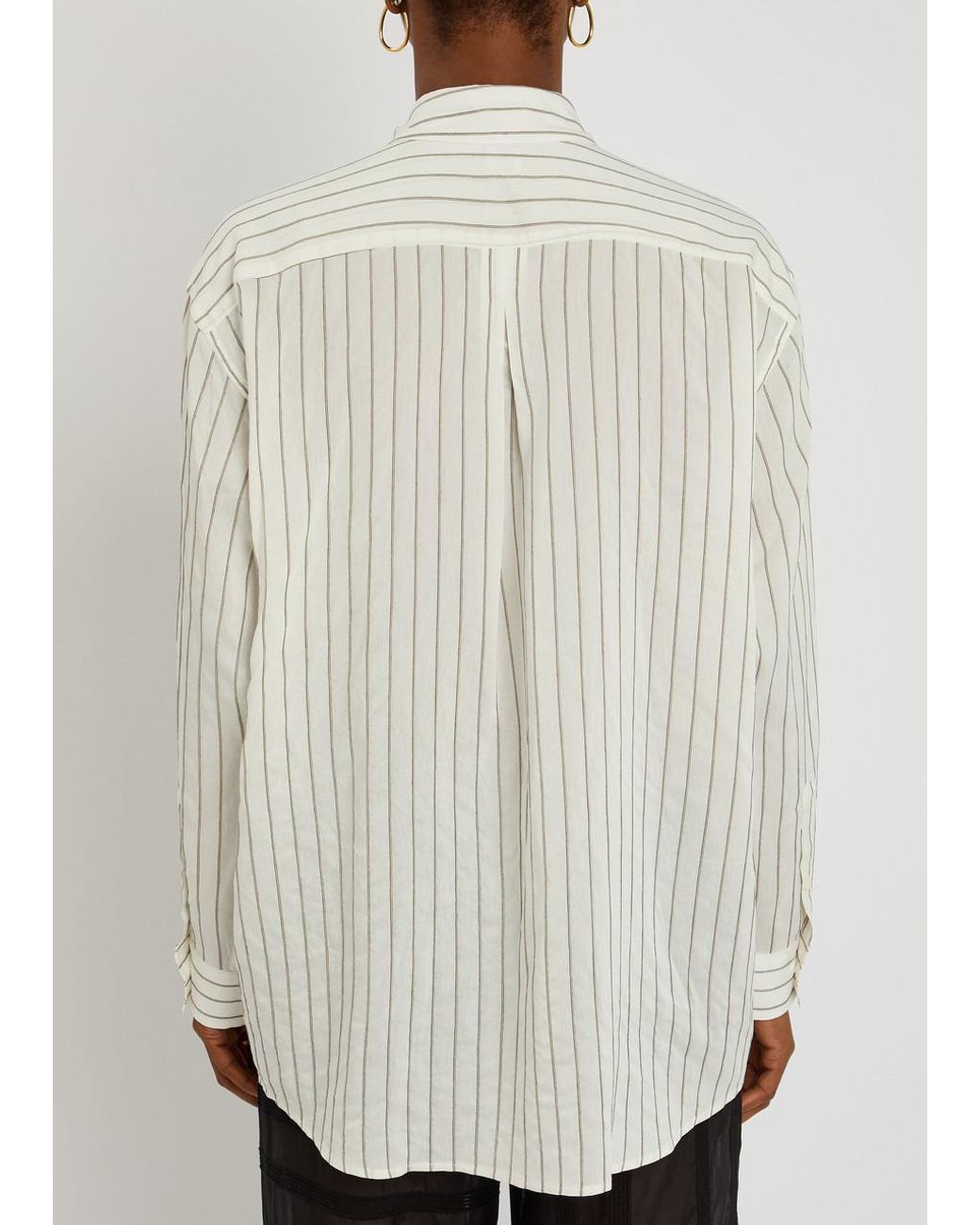 Totême  White Striped Woven Shirt