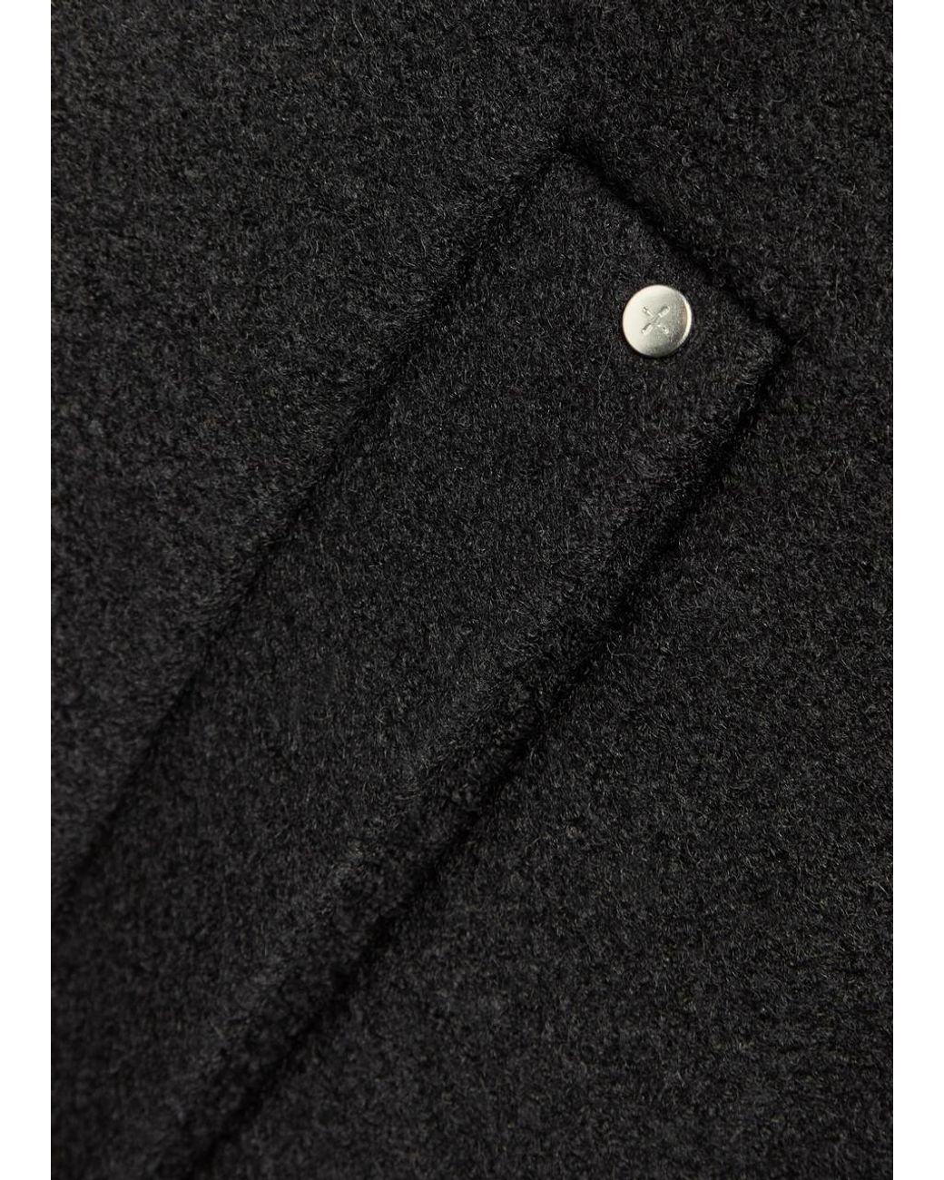 L'Estrange Black Wool Bomber Jacket for men