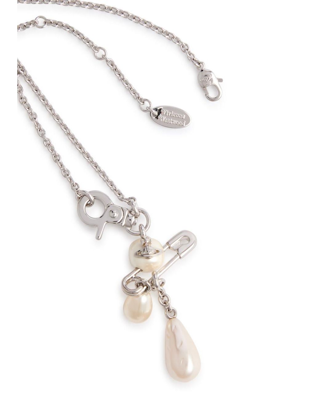 Vivienne Westwood Claude Small Pearl Drop Necklace in Vivienne Westwood Claude Small Pearl Drop Necklace in