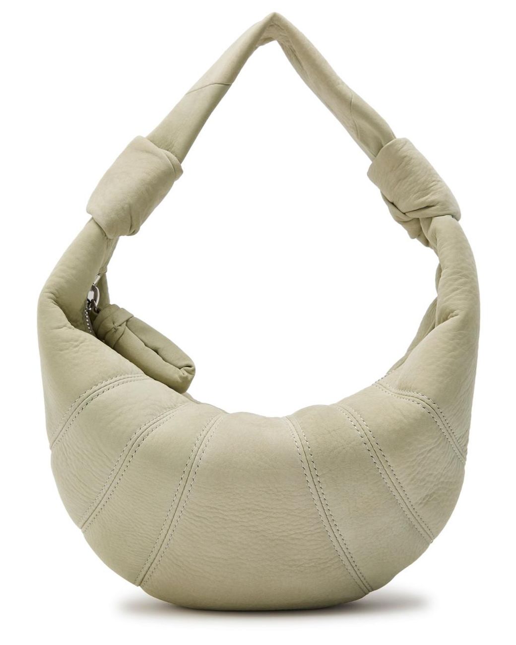 Lemaire Fortune Croissant Mini Nubuck Leather Shoulder Bag in Metallic ...