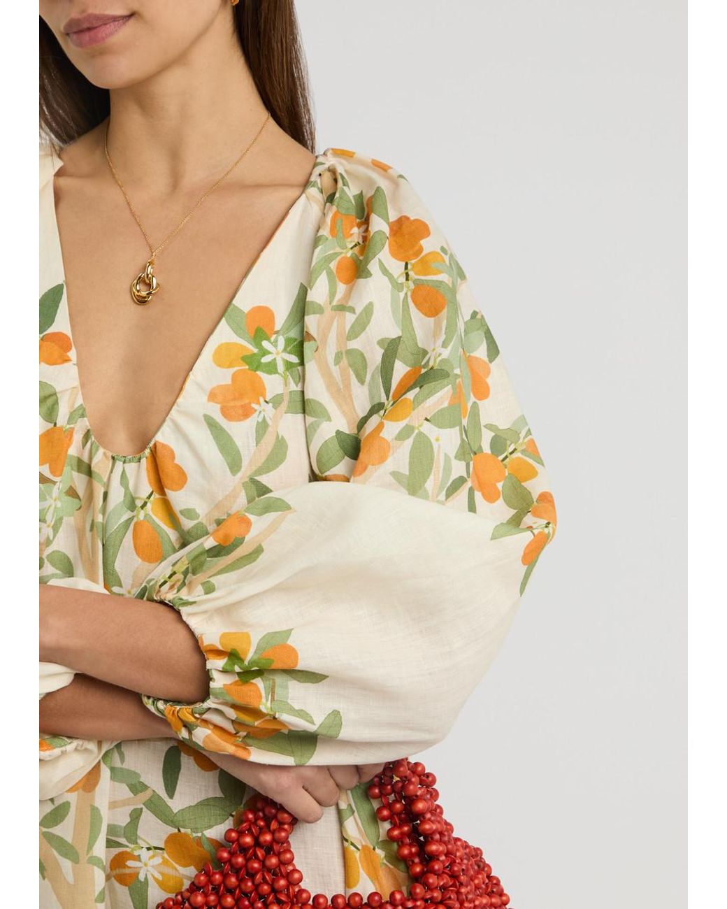 ワンピースその他 BERNADETTE io maxi dress with floral linen print Bernadette Georgette Floral-print Linen Maxi Dress Blue
