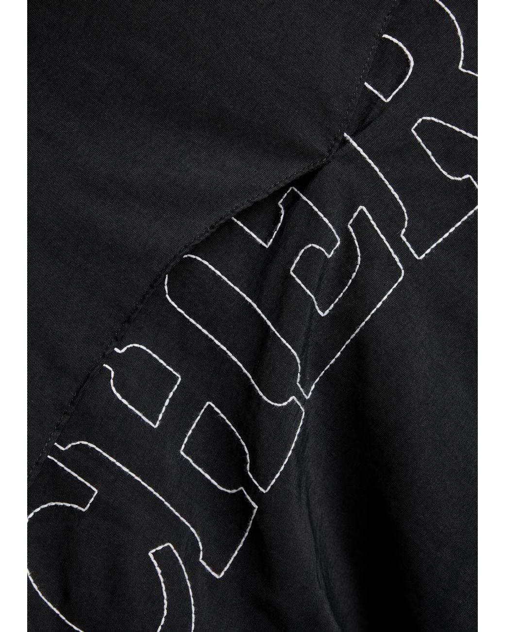 CHERRY LA Black Championship Embroidered Shell Jacket for men