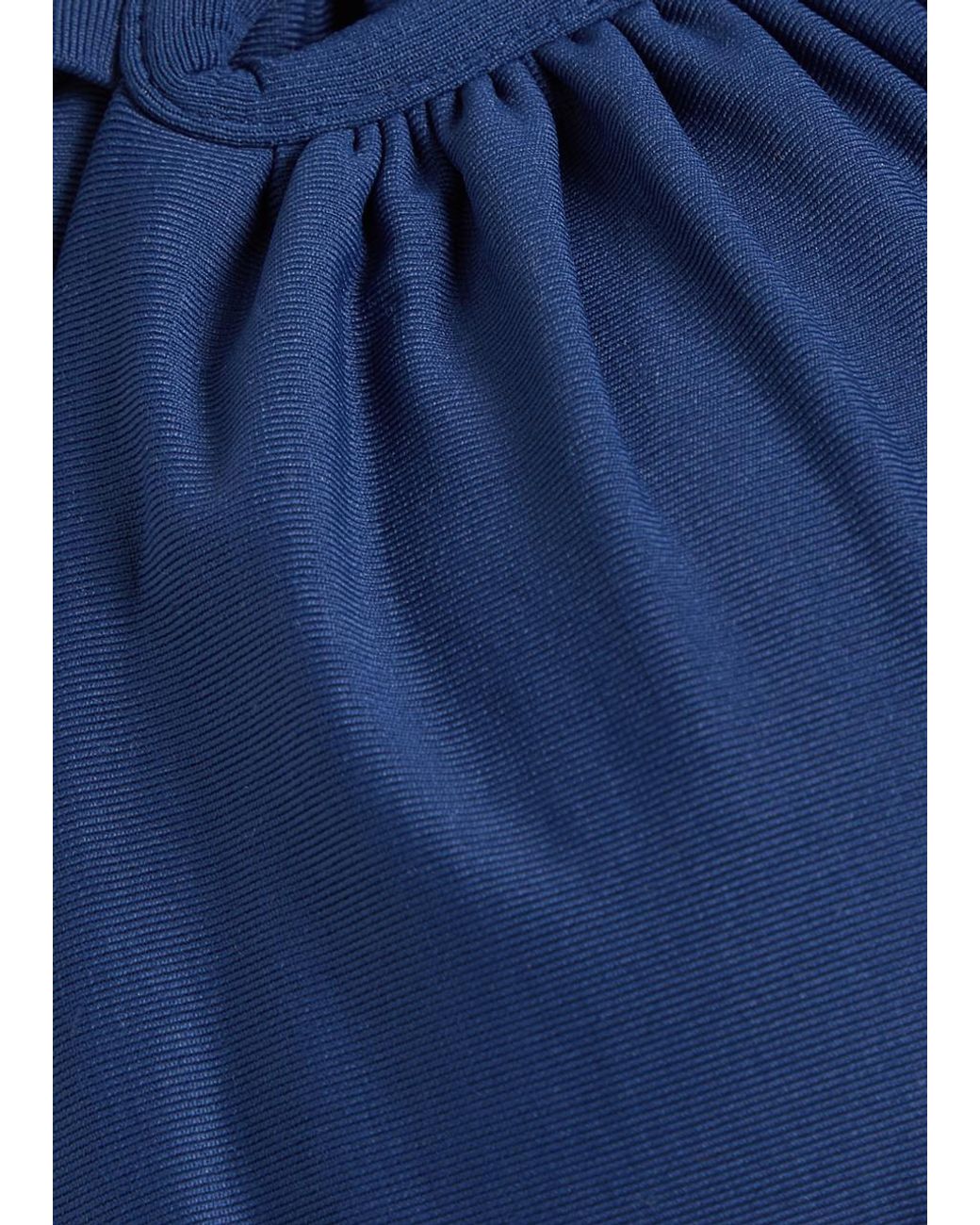 Melissa Odabash Blue Alba Pleated Bikini Top