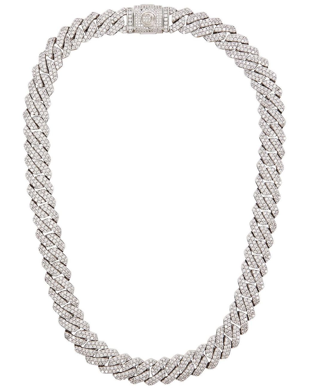CERNUCCI Prong 18kt White Gold-plated Chain Necklace, Necklace, for Men |  Lyst