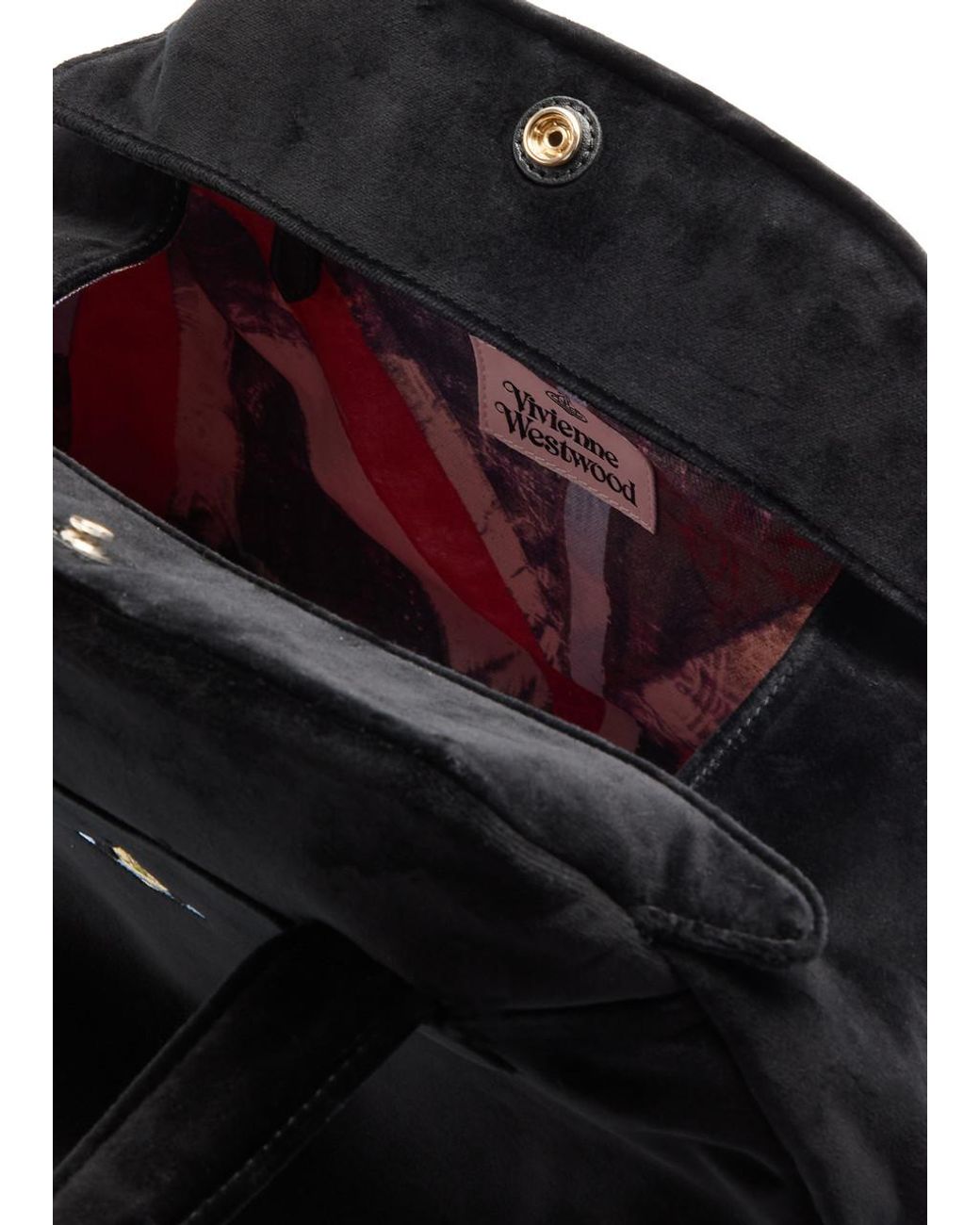 Vivienne Westwood Archive Yasmine Large Velvet Tote in Black | Lyst