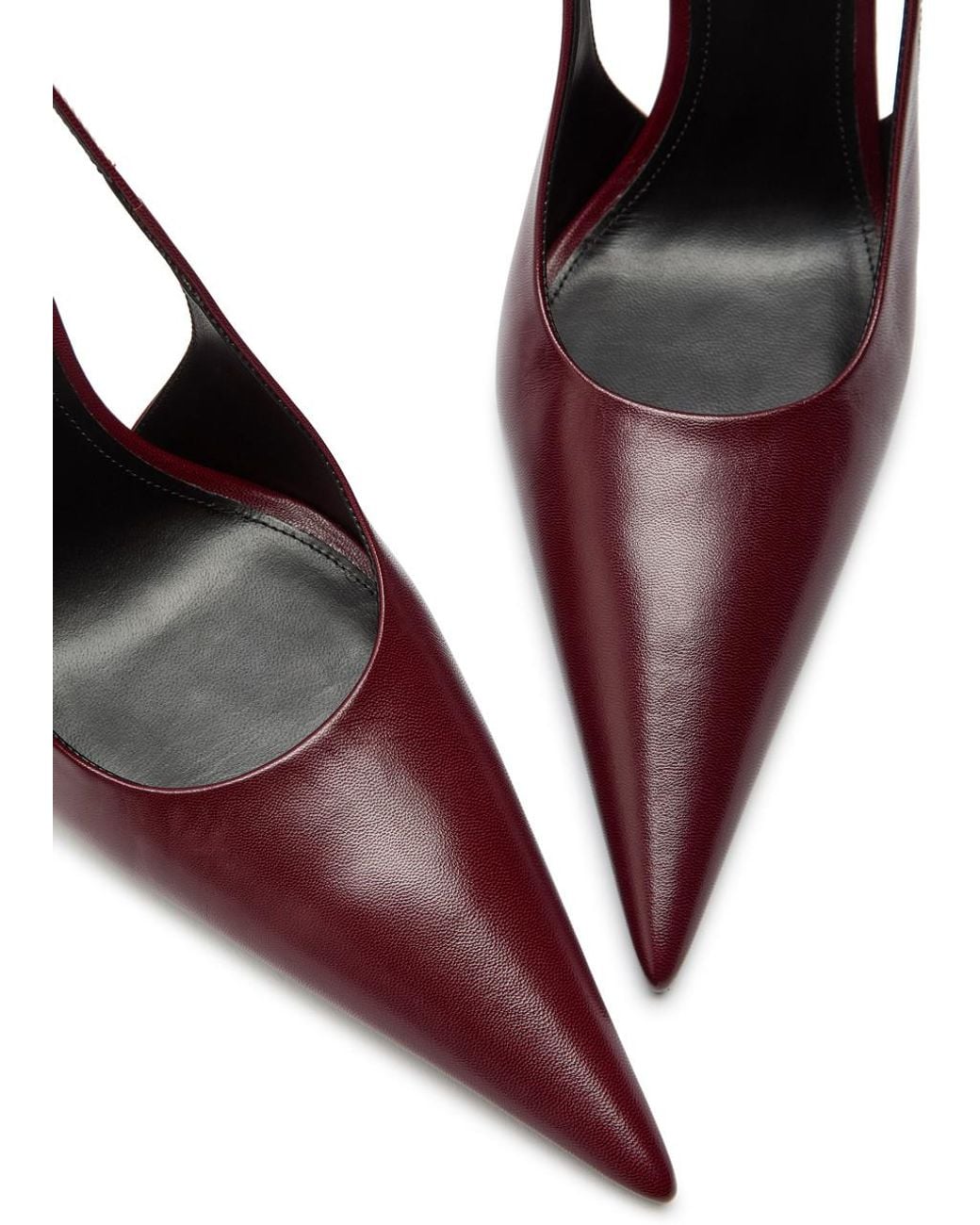 Victoria Beckham Brown 100 Leather Slingback Pumps