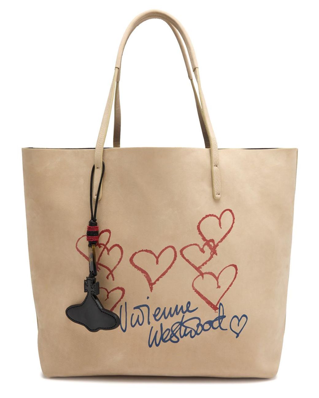 Vivienne Westwood Studio Printed Nubuck Tote in Natural | Lyst