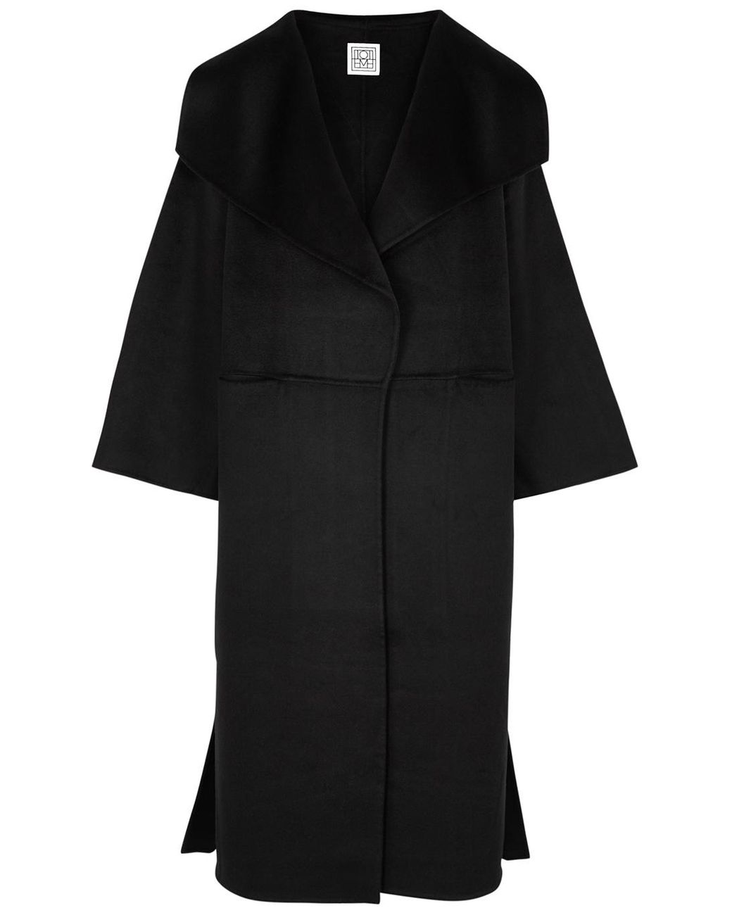 Totême Annecy Black Wool And Cashmere-blend Coat - Lyst