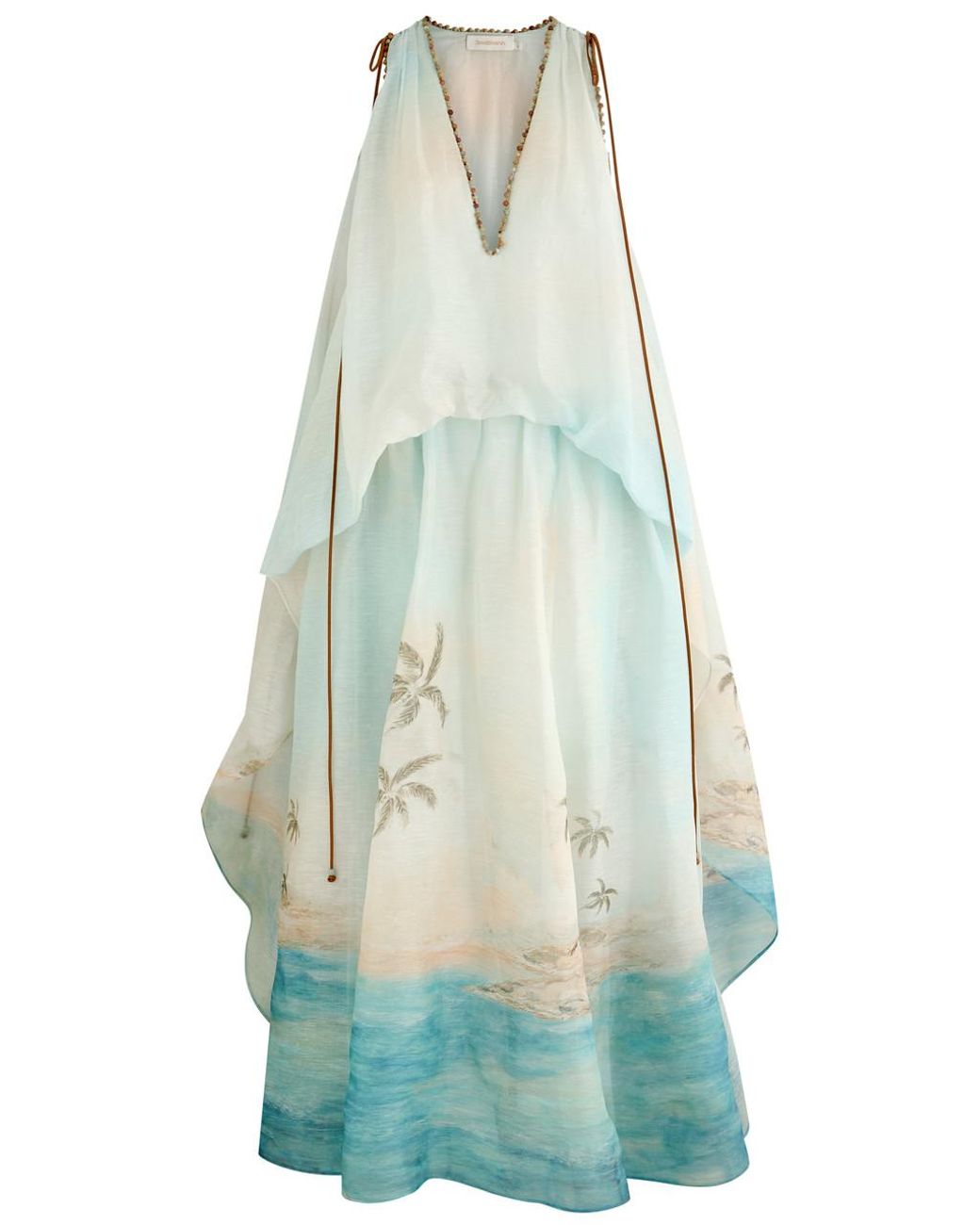 ワンピース ZIMMERMANN PRINTED LINEN MAXI DRESS Zimmermann - Vitali printed linen maxi dress Zimmermann