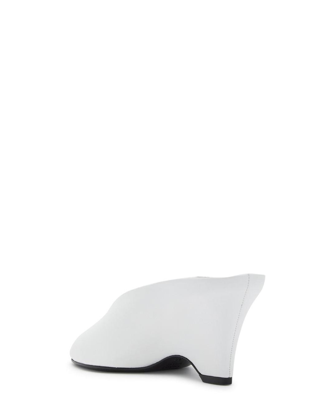 Khaite White Cloak 75 Peep-Toe Leather Mules
