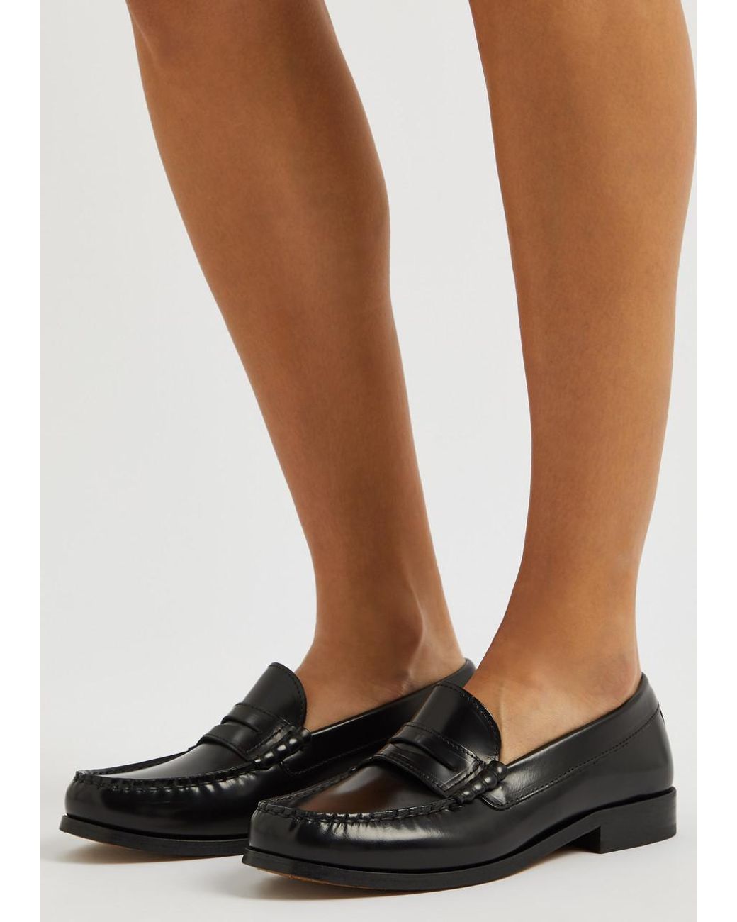 ローファー・オックスフォード Alohas Marietta Onix Black Leather Loafers Marietta Black Patent Leather Loafers | ALOHAS