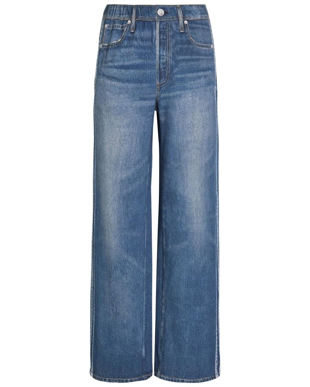 Rag & Bone Blue Denim Print Terry Sweatpants