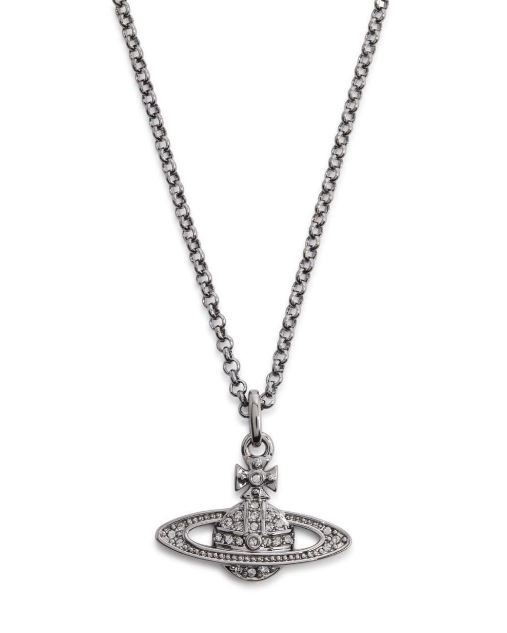 Vivienne Westwood Mini Bas Relief Orb Necklace in White for Men Lyst