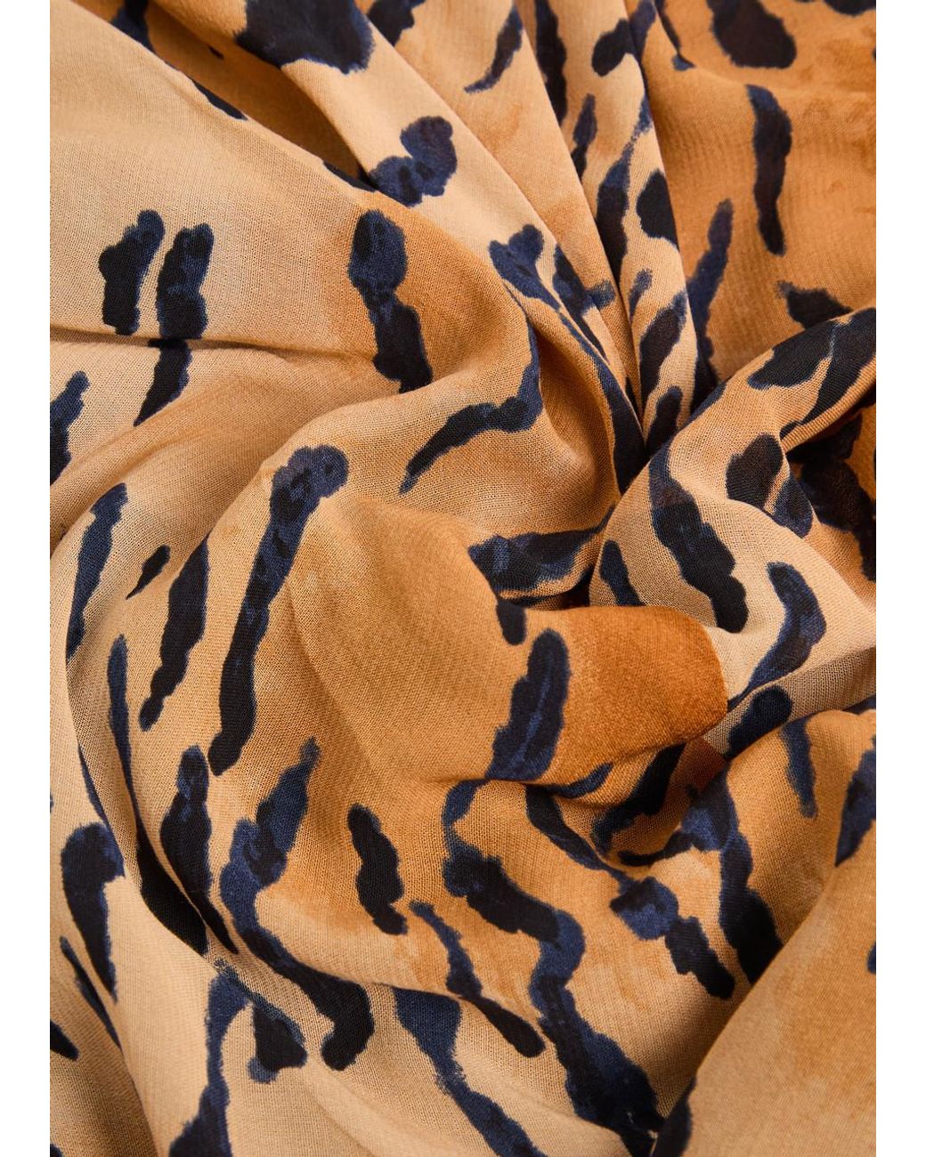 Never Fully Dressed Metallic Dorris Tiger-Print Chiffon Maxi Skirt