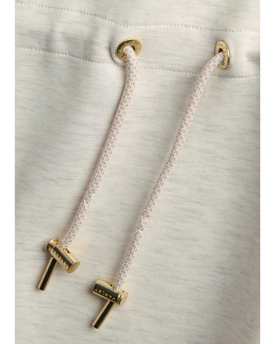 Varley White Ethel Toggle-Waist Stretch-Jersey Sweatshirt