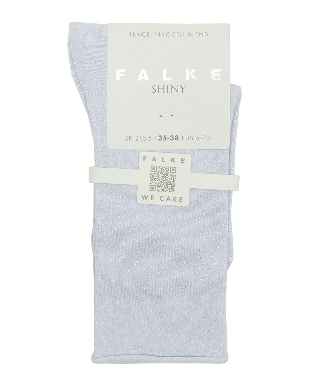 Falke White Shiny Metallic-weave Socks