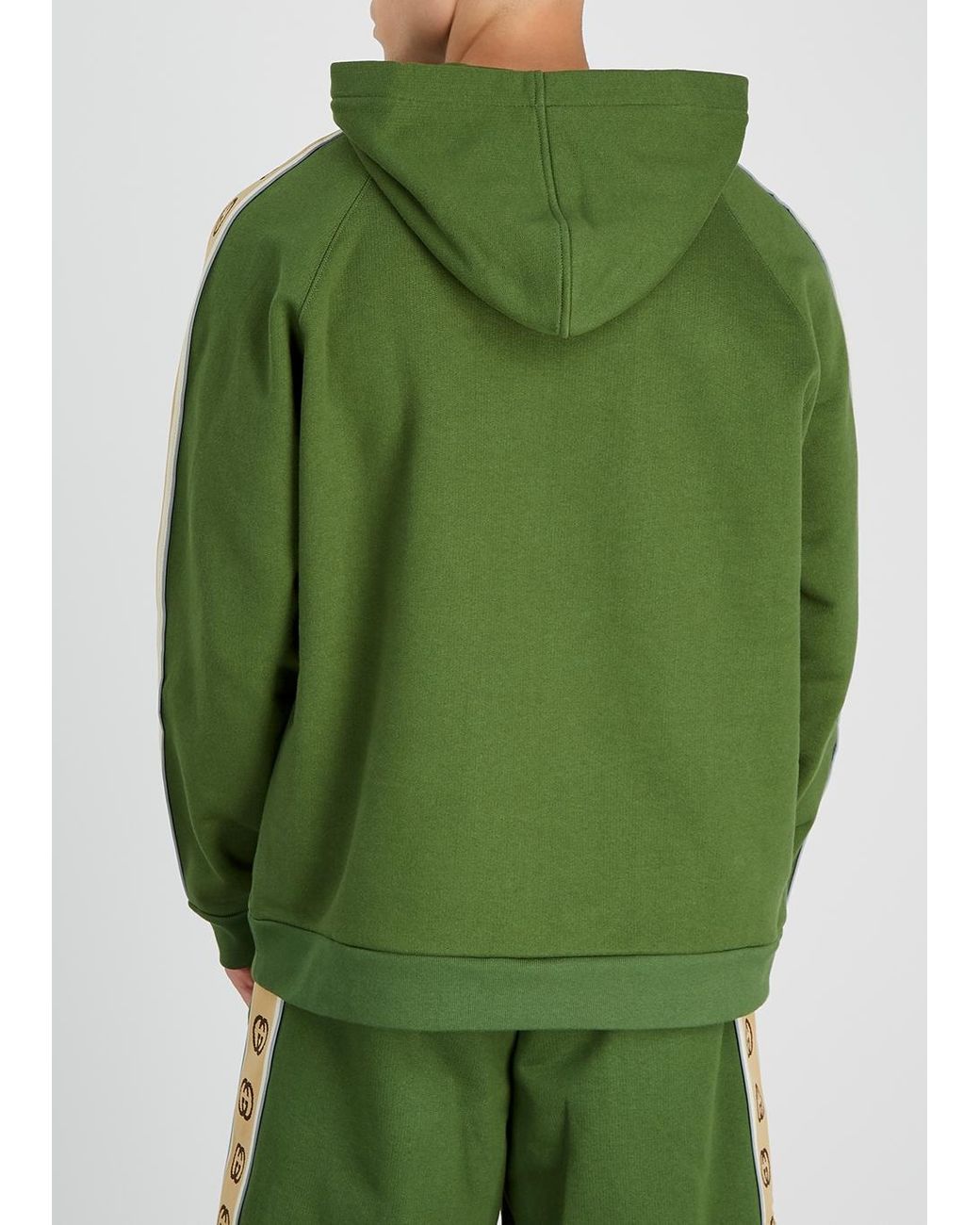 トップス Gucci Green Cotton Jersey Hoodie Gucci Green Cotton Jersey Hoodie Gucci