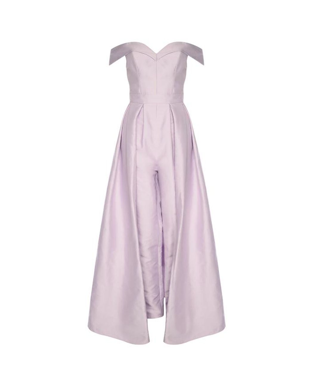 True Decadence Bardot Jumpsuit With Overlay Skirt in Purple | Lyst UK