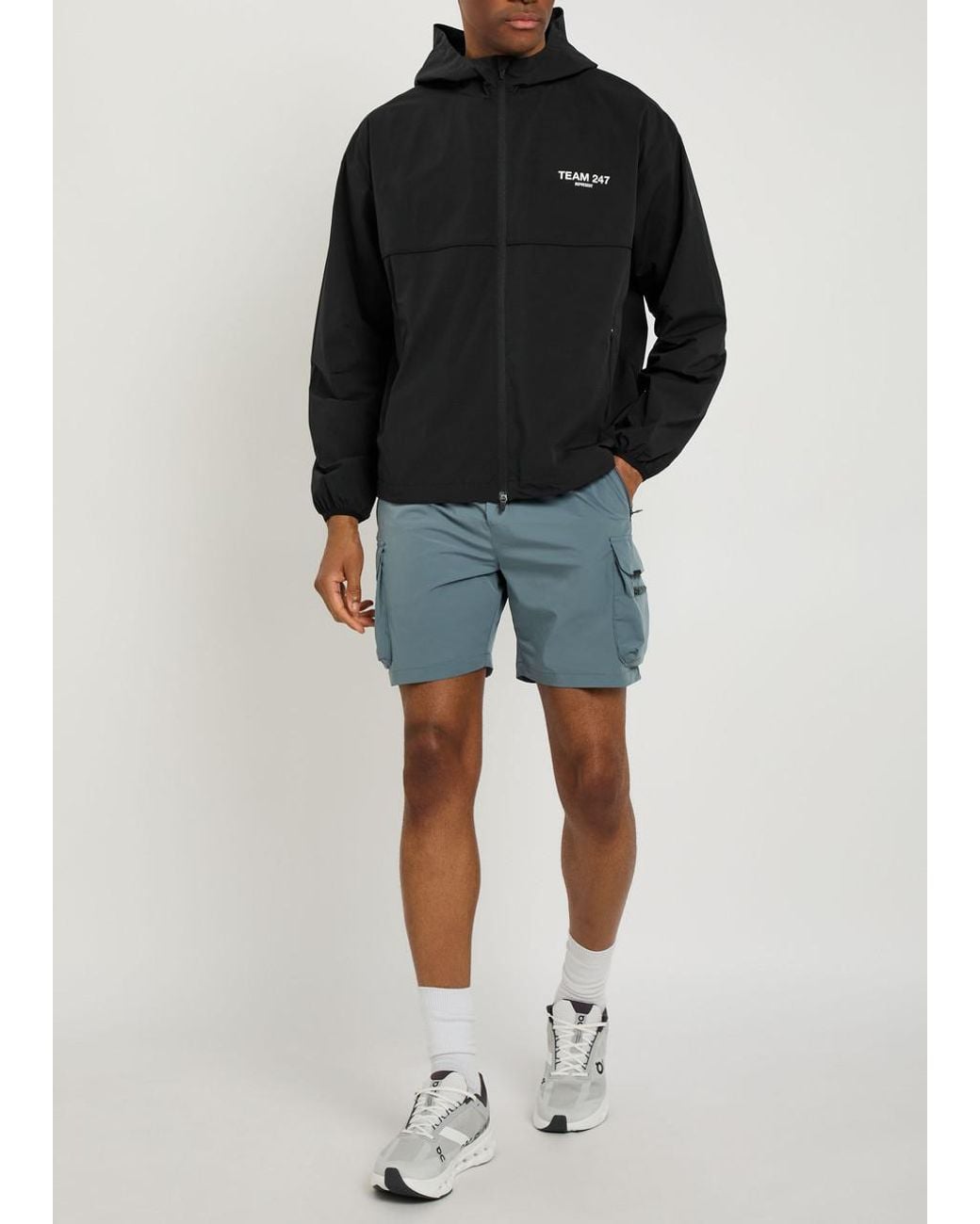 Represent Black 247 Hooded Shell Jacket for men