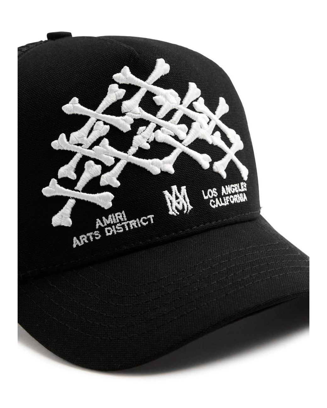 Amiri bone cap確実正規品 Amiri Bones Embroidered Trucker Hat in Black for Men | Lyst