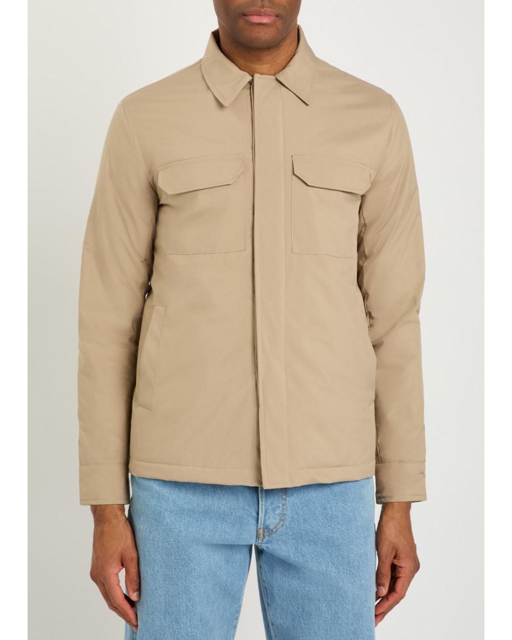 Aurélien Natural Quilted Shell Jacket for men