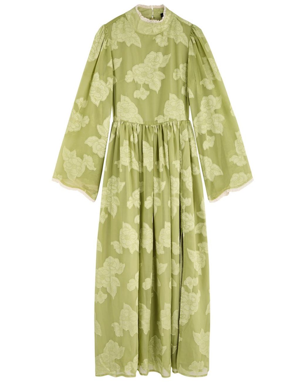 【Sister Jane】Emile フローラル ジャガード ミディ ドレス 花 Sister Jane Emile Floral-Jacquard Chiffon Midi Dress in