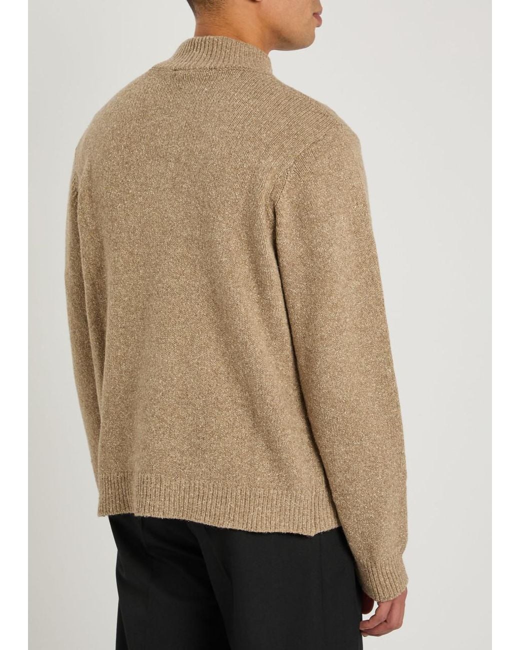 Won Hundred Natural Viaan Half-Zip Wool And Silk-Blend Jumper for men