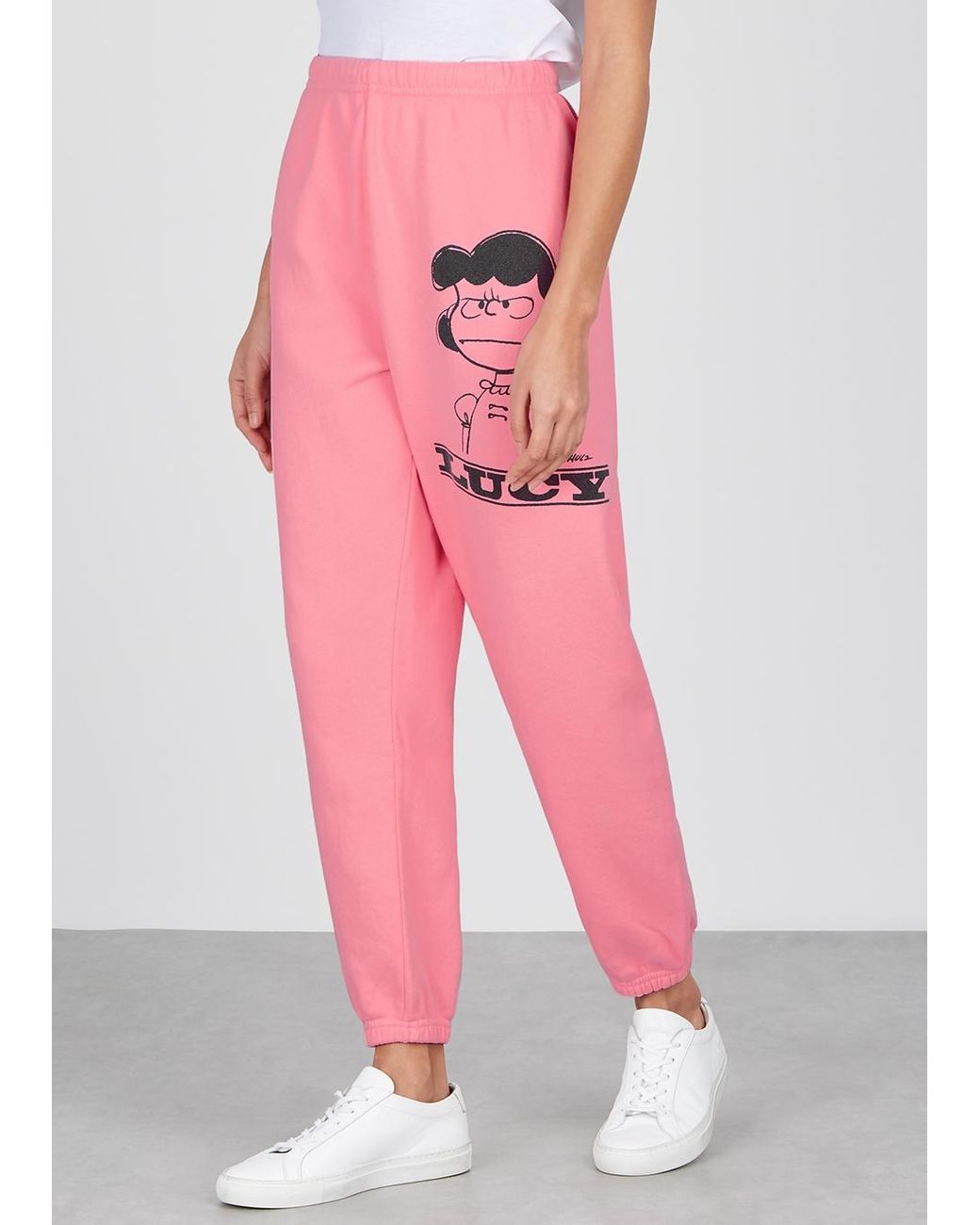 Marc Jacobs X Peanuts Lucy Cotton-jersey Sweatpants in Pink | Lyst