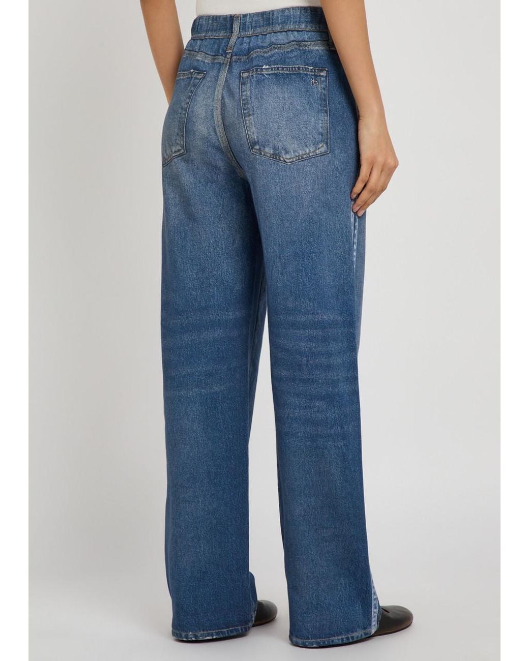 Rag & Bone Blue Denim Print Terry Sweatpants