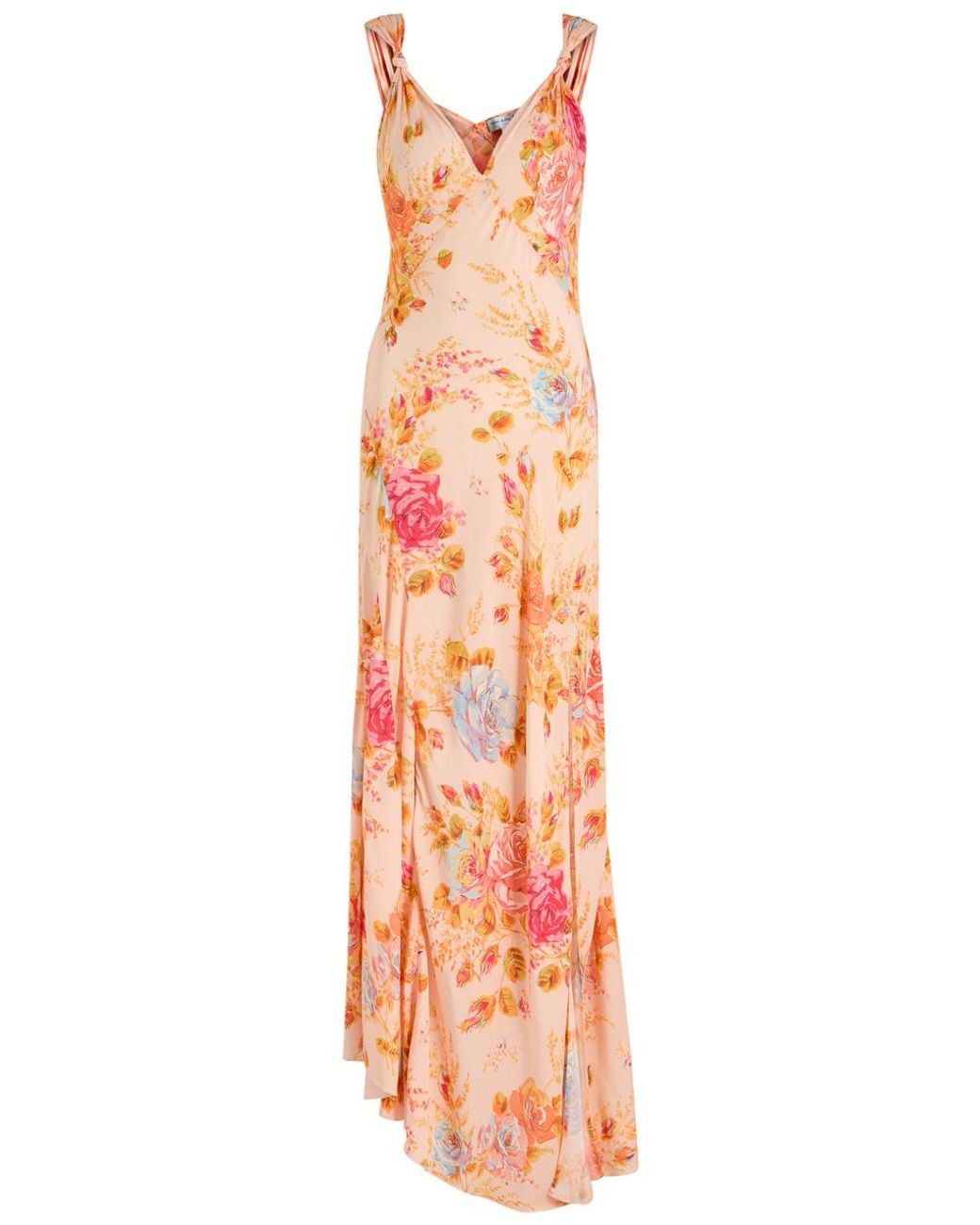 sofia satin floral maxi dress Sofia Satin Floral Maxi Dress