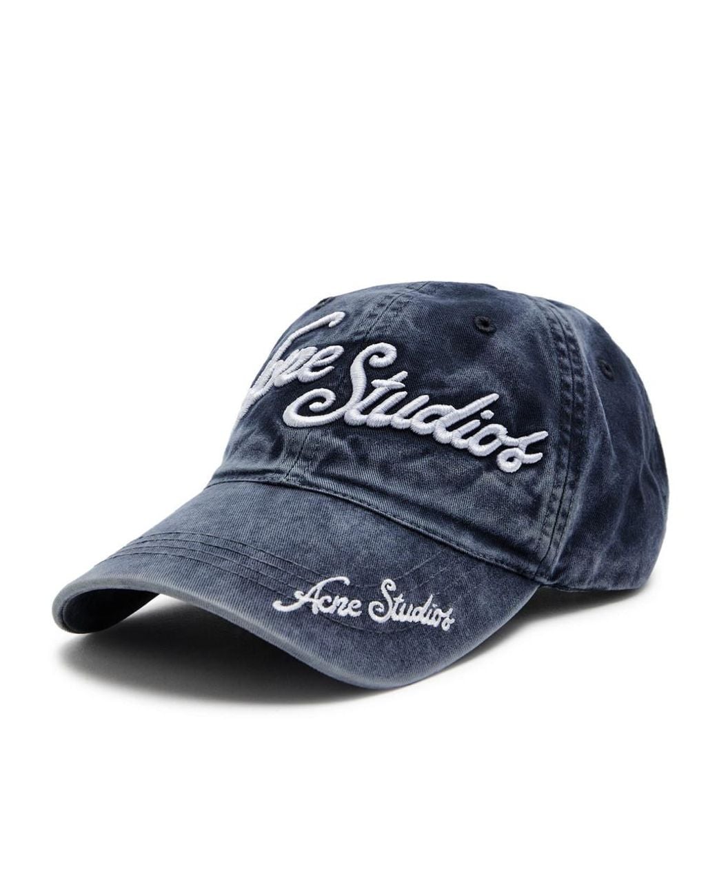 Acne Blue Carliy Venice Logo-Embroidered Cotton Cap