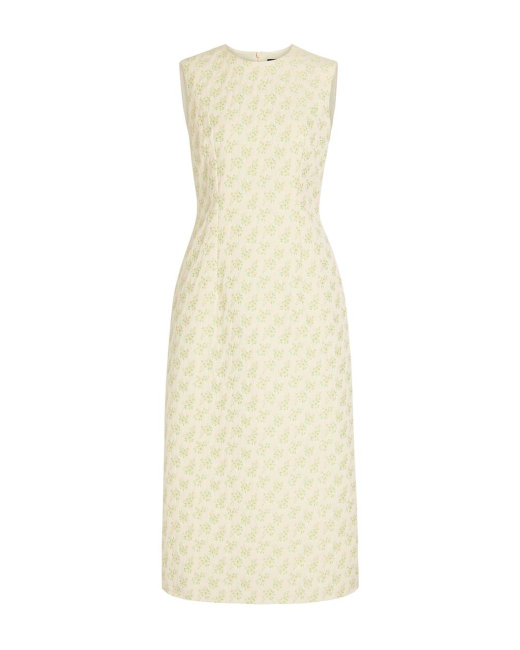 Simone Rocha Natural Bustle Contour Floral Cotton-Blend Midi Dress