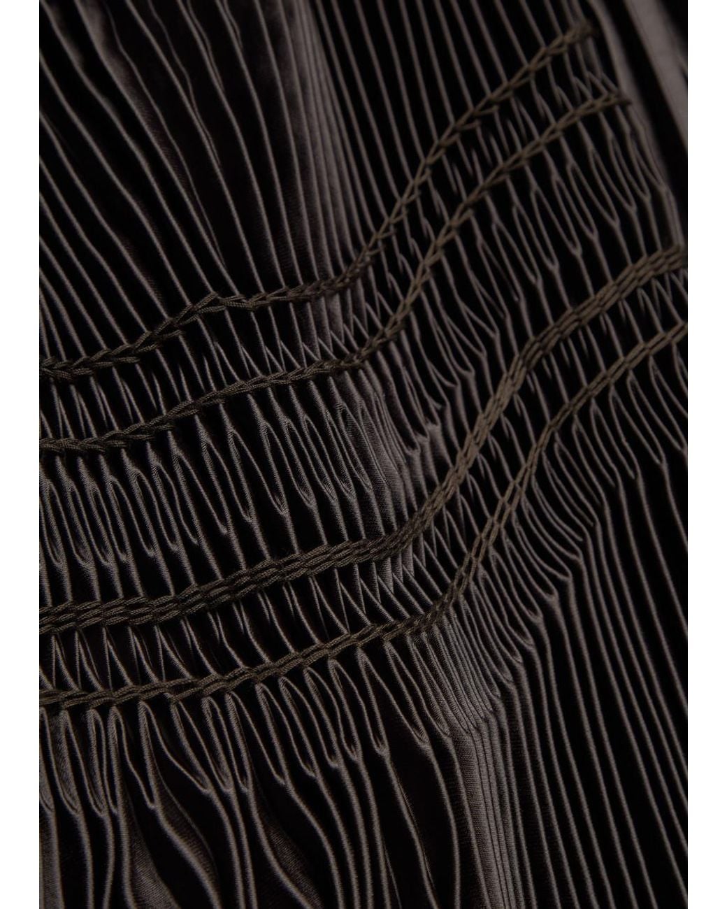 Joseph Black Ortiz Pleated Satin Midi Dress