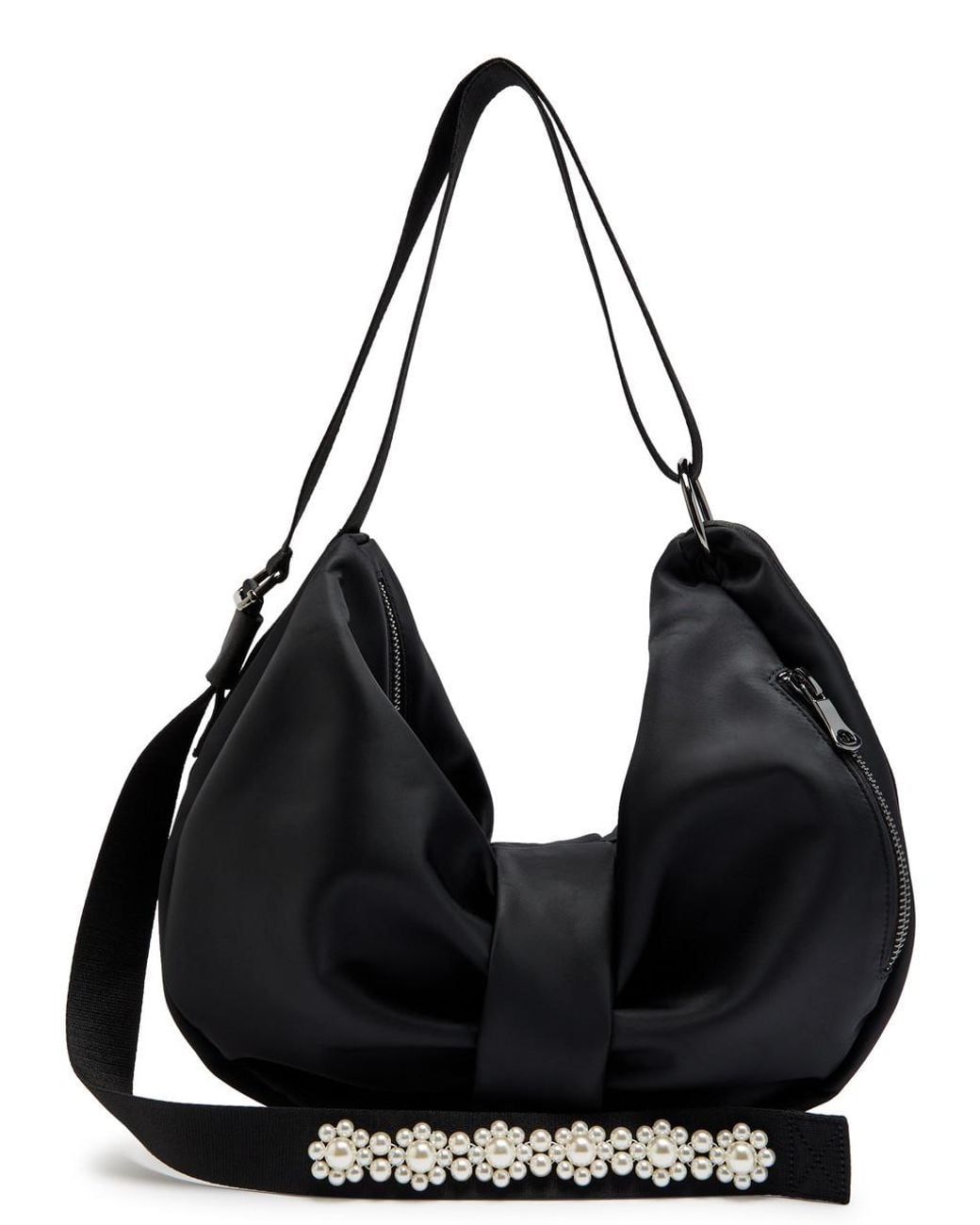 Simone Rocha Sling Bow Nylon Cross-Body Bag in Black | Lyst
