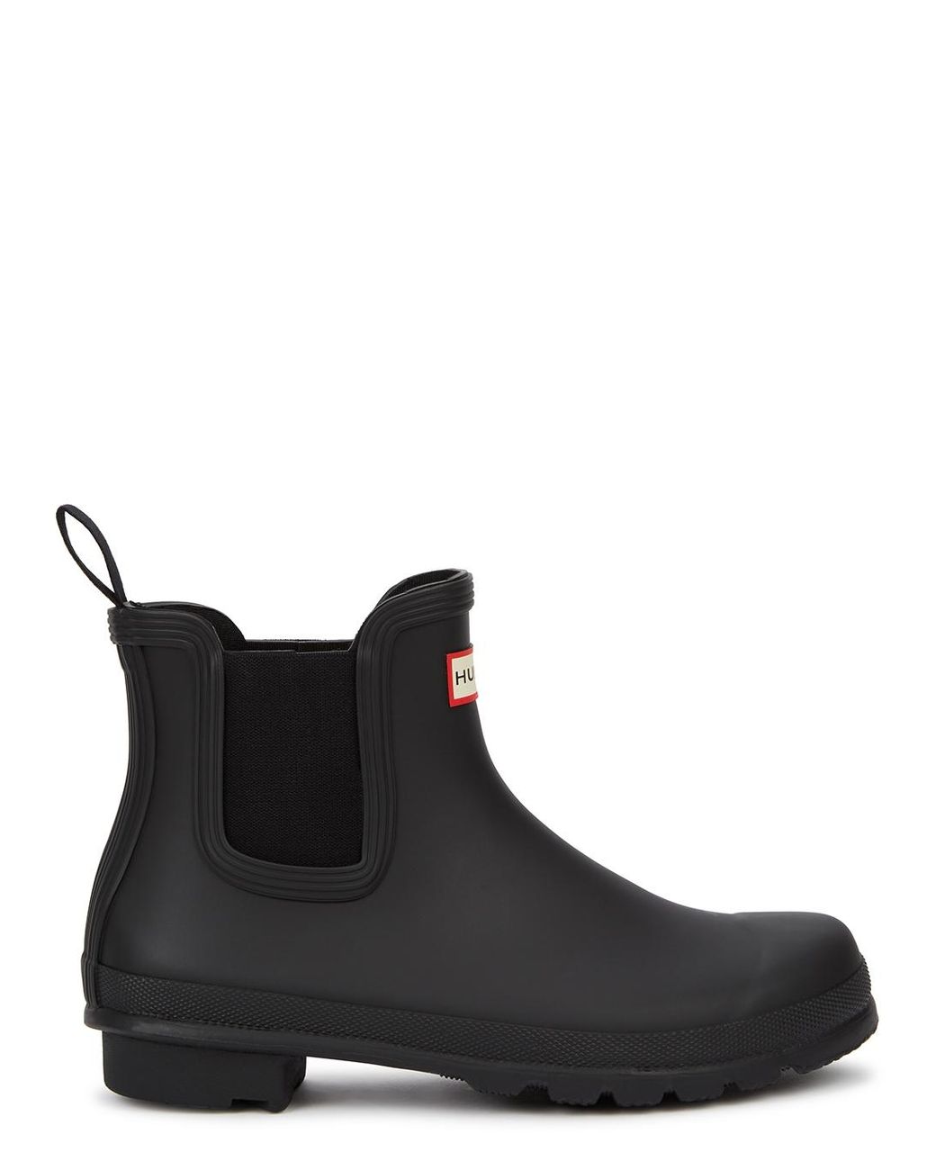 HUNTER Original Rubber Chelsea Boots in Black | Lyst