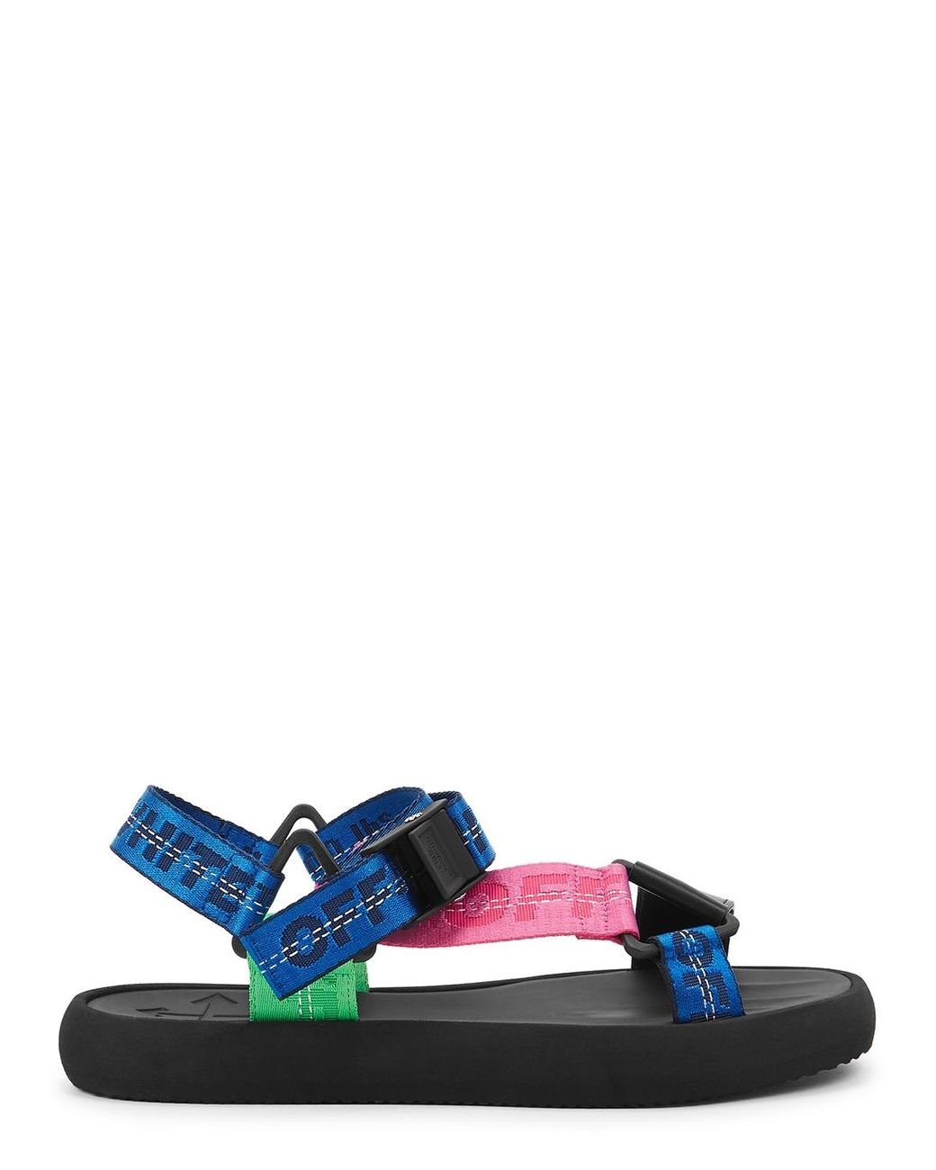 Off White c o Virgil Abloh Micro Trek Logo jacquard Canvas Sandals