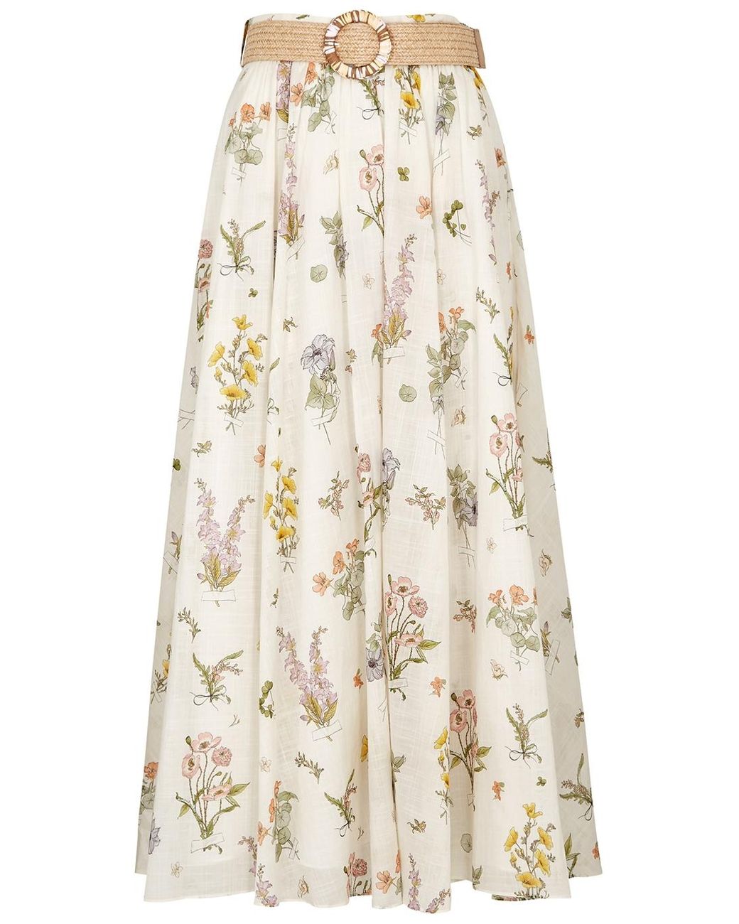 Zimmermann Jeannie Floral-print Cotton Maxi Skirt in Natural | Lyst UK