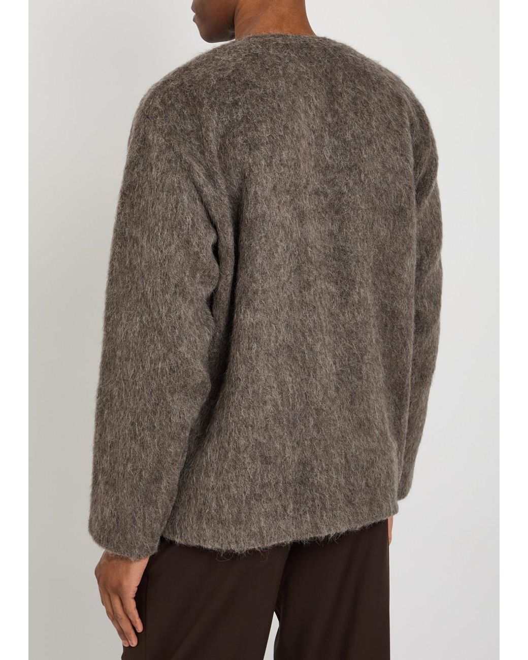 Our Legacy Brown Brushed Knit Cardigan for men