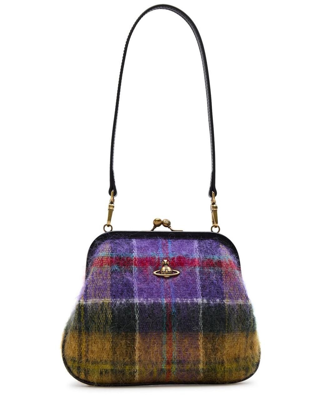 VIVIENNE WESTWOOD tartan wool bag