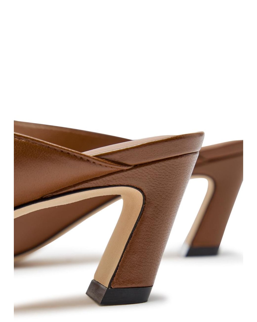 Stuart Weitzman Brown Stassi 50 Leather Mules