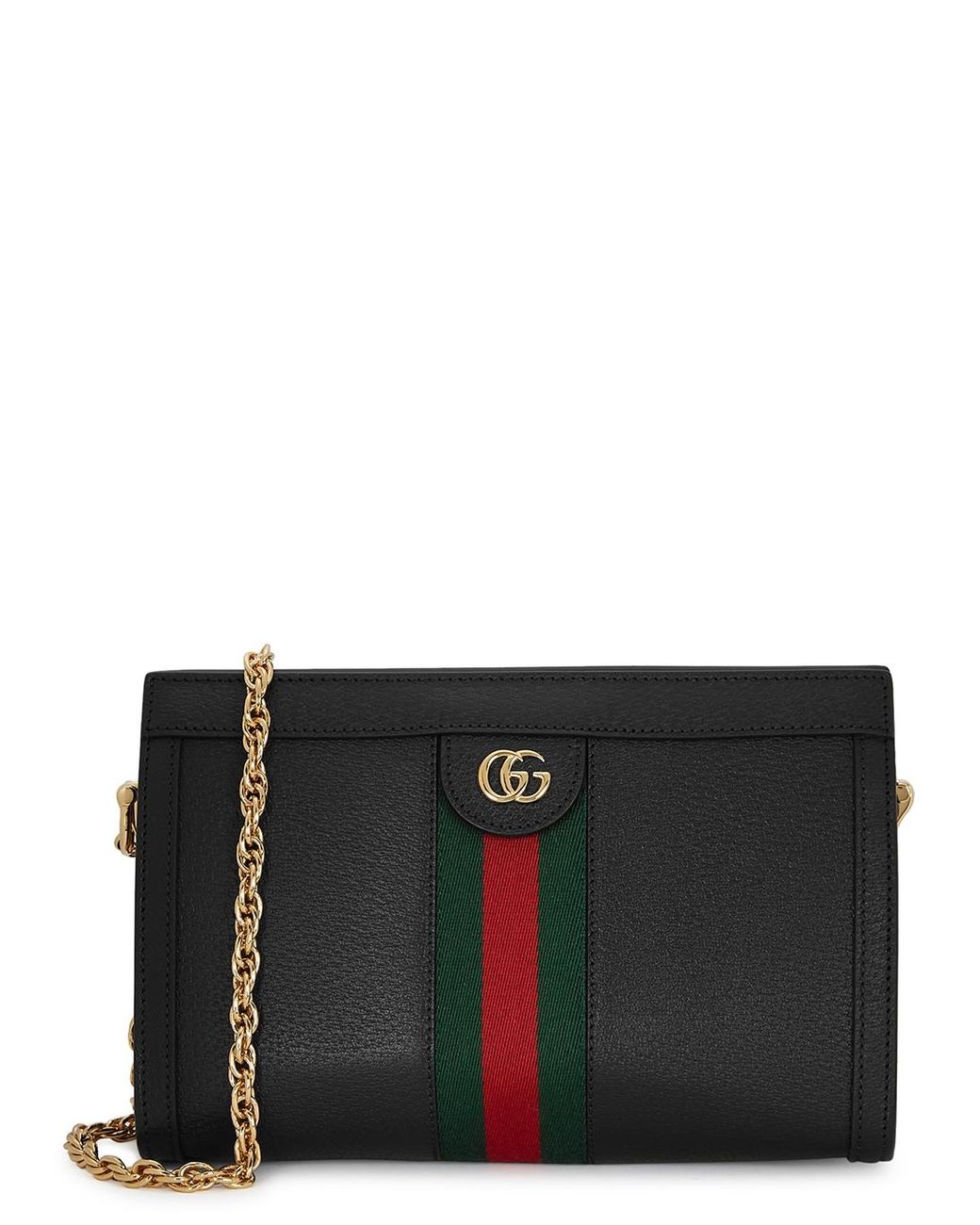 Gucci Ophidia Black Leather Shoulder Bag | Lyst