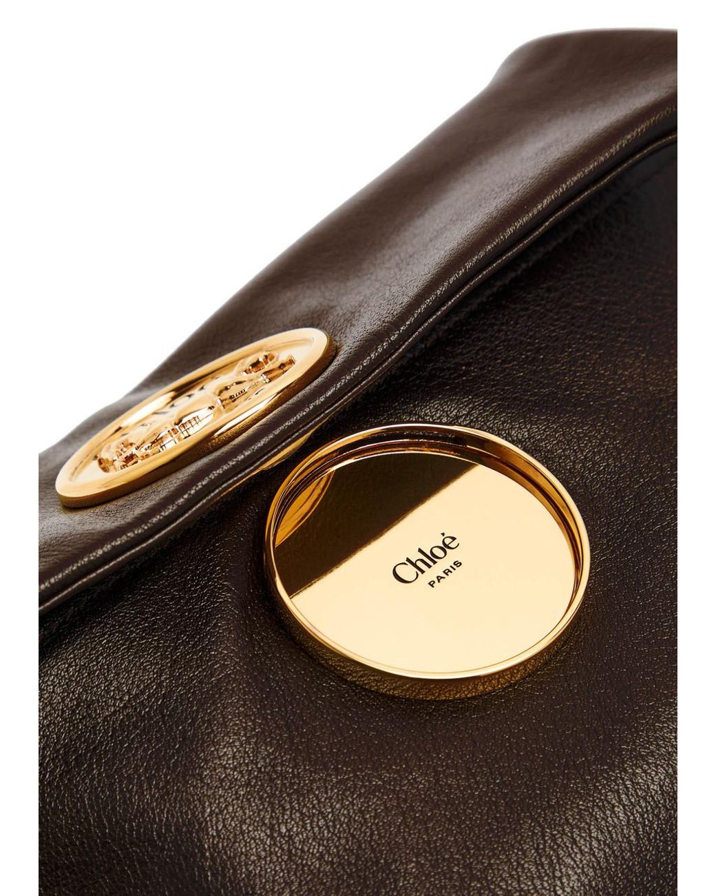 Chloé Gray Heritage Leather Shoulder Bag