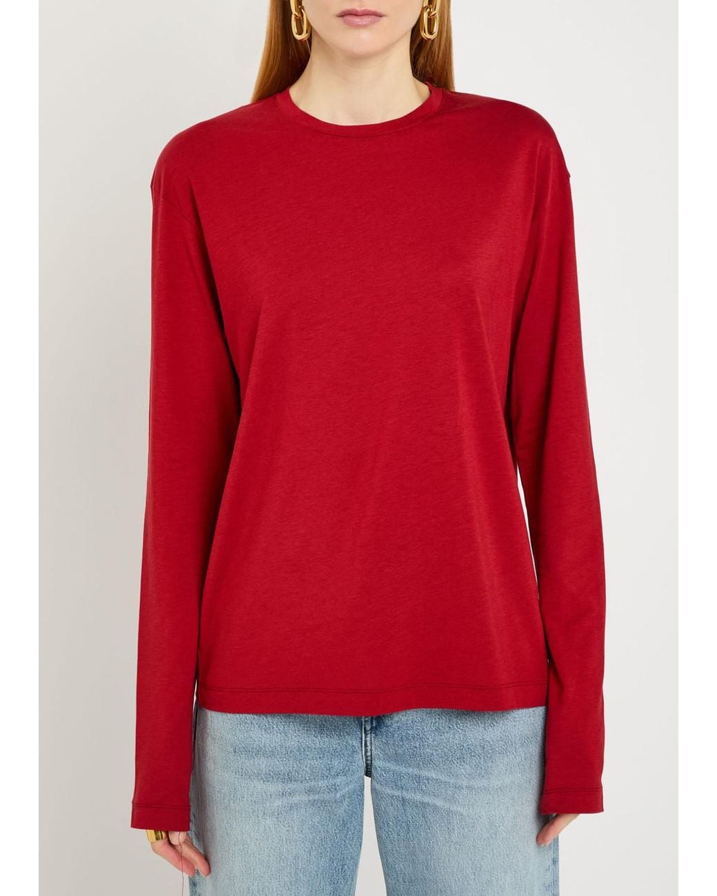 Totême  Red Jersey Top