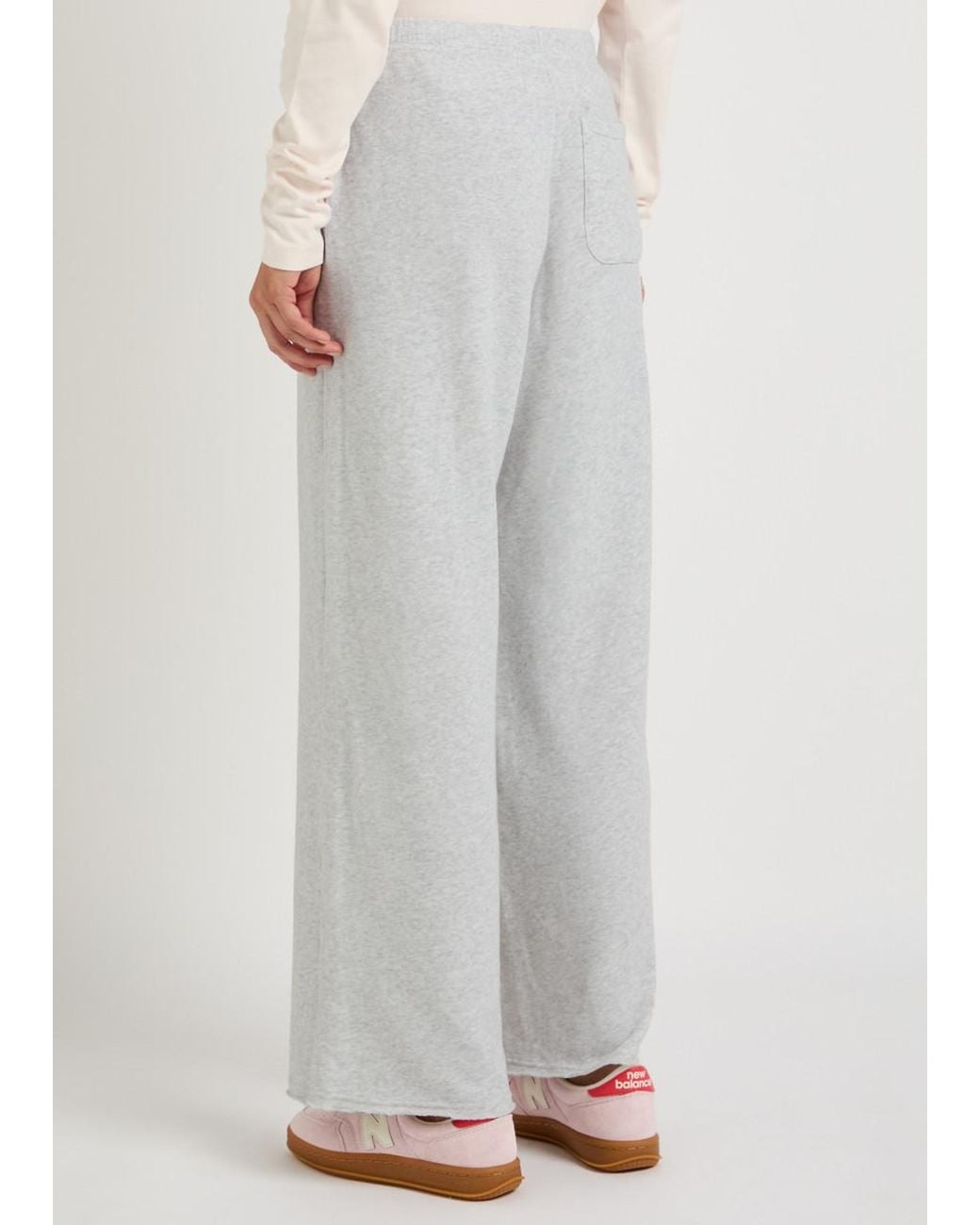 American Vintage White Atubay Stretch-Cotton Sweatpants