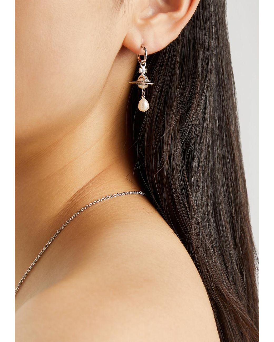 Vivienne Westwood Aleksa Orb-embellished Hoop Earrings in Vivienne Westwood Aleksa Orb-embellished Hoop Earrings in