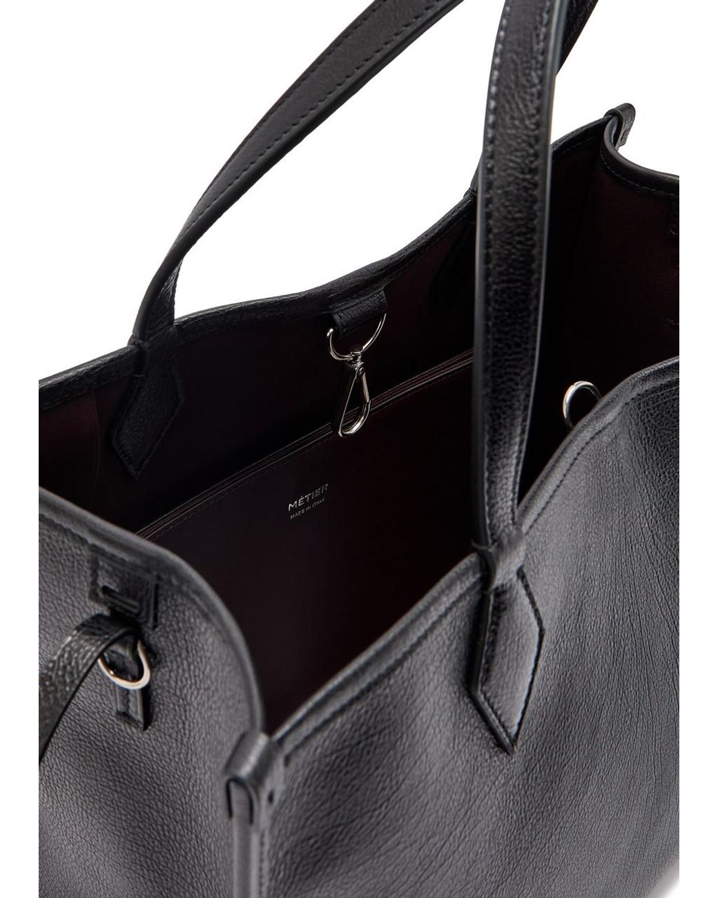 Metier Black Chameleon 30 Leather Tote Bag