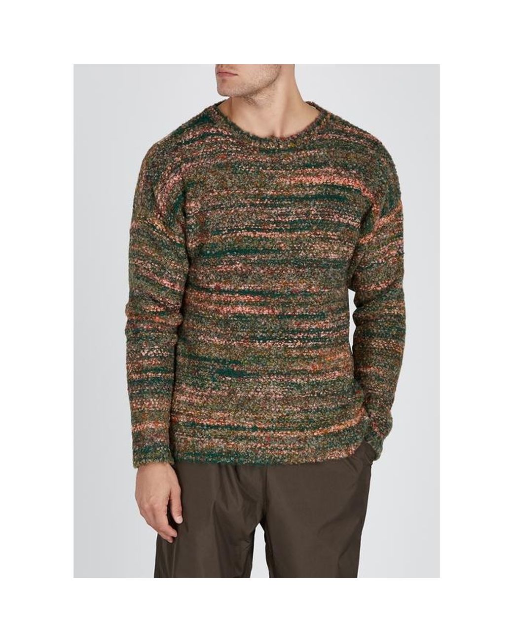 Our Legacy Popover Roundneck Red Green Fair Isle Knit for Men | Lyst