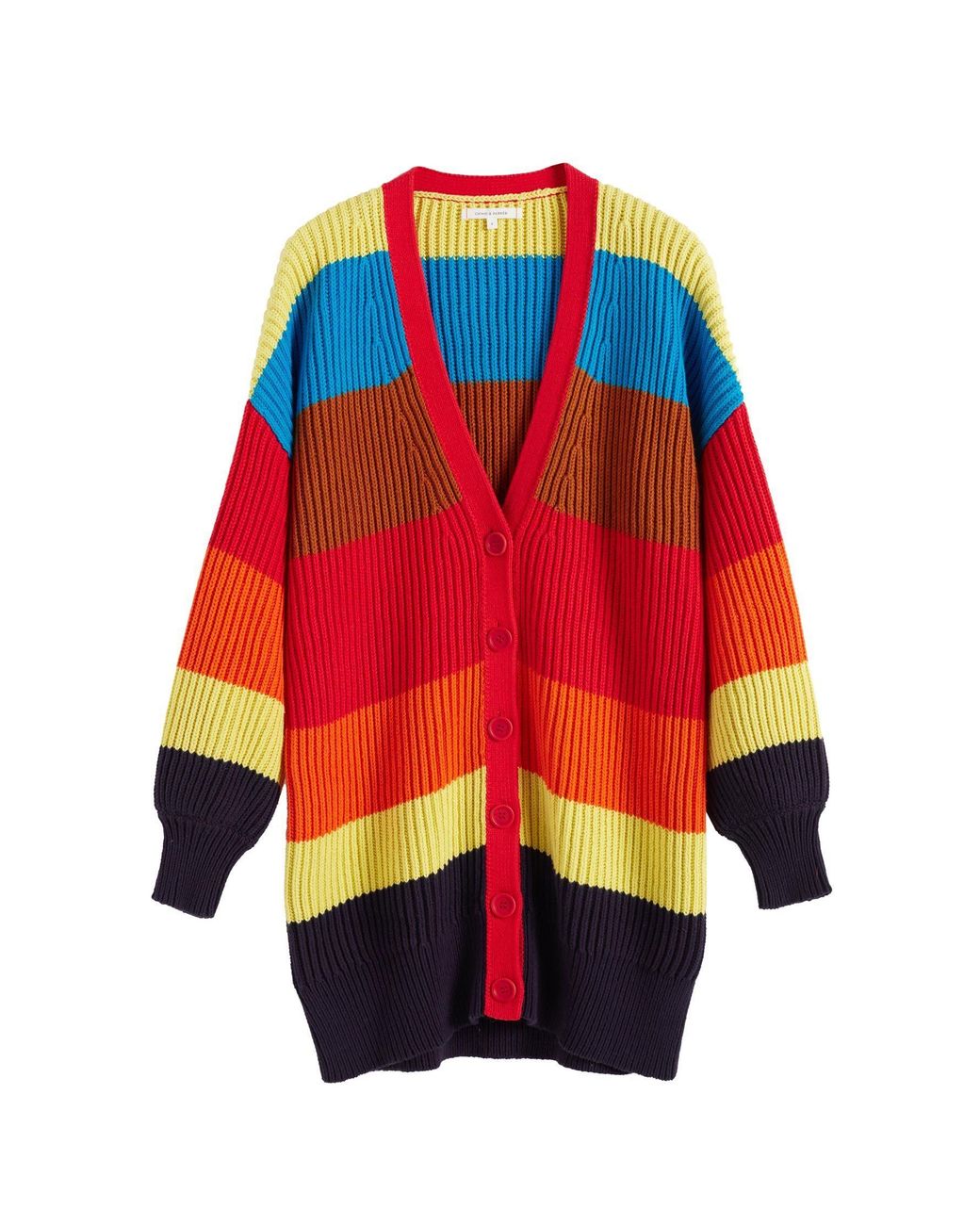chunky rainbow cardigan