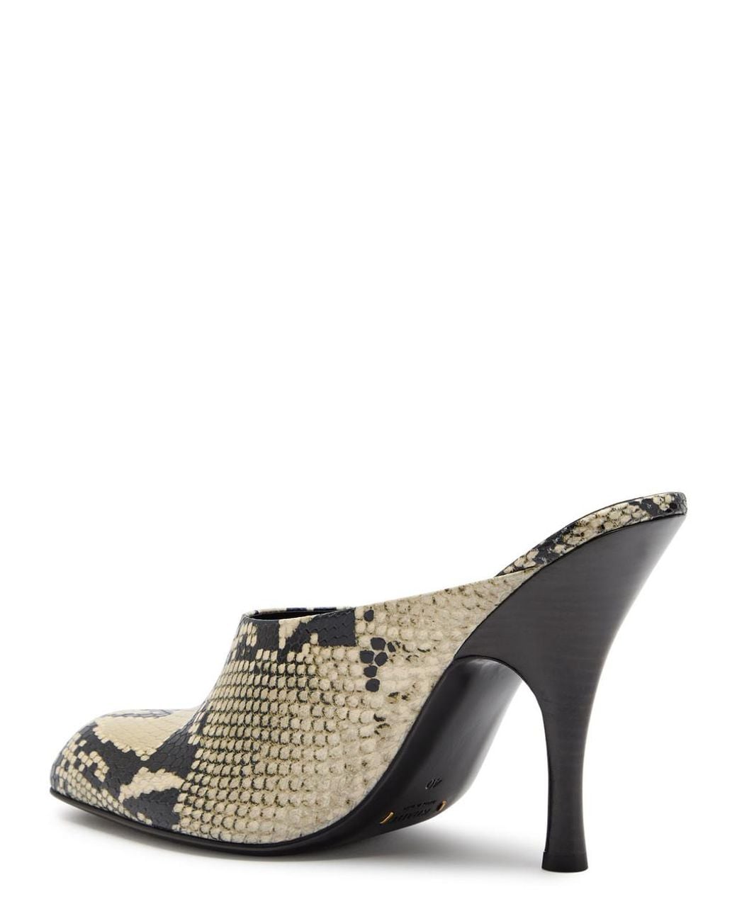 Khaite Metallic Colt 100 Python-Effect Leather Mules