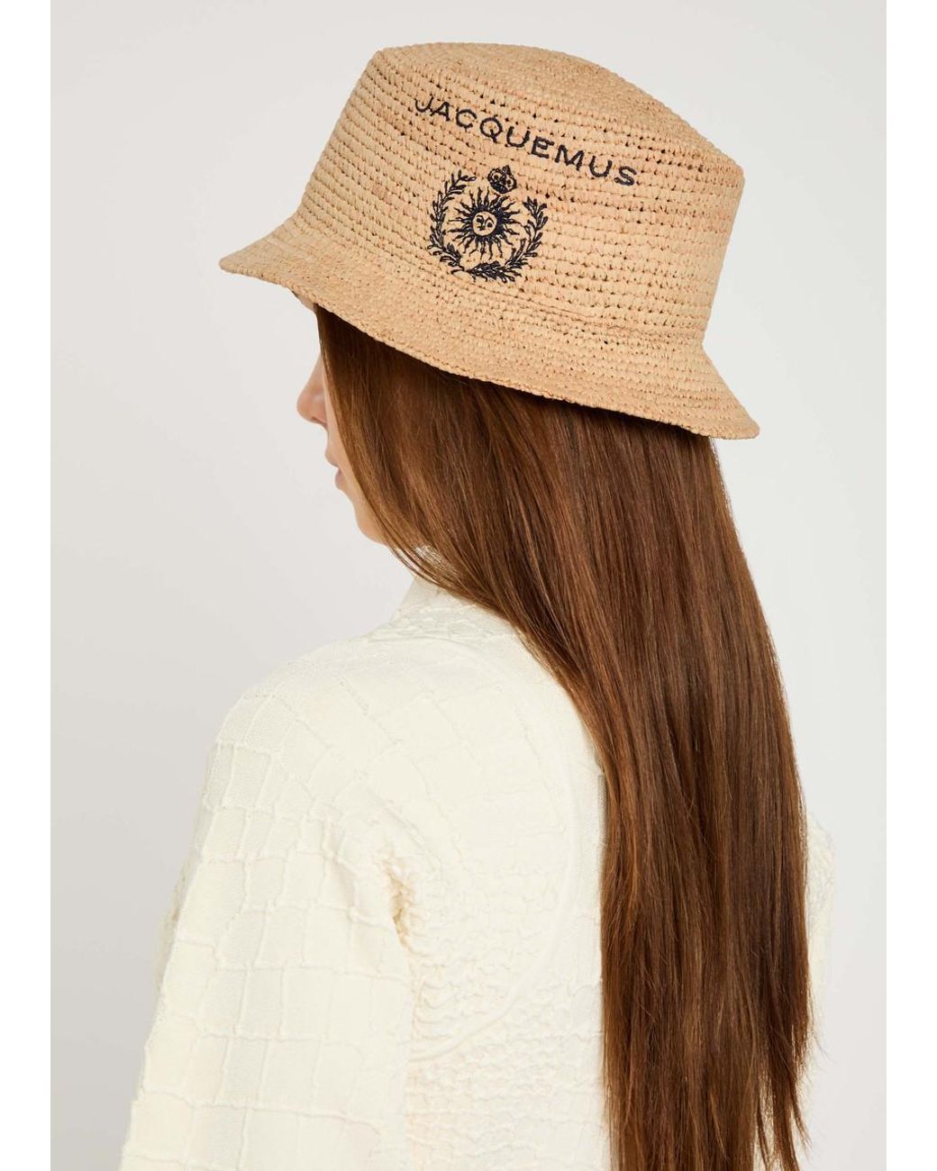 Jacquemus Le Bob Pesco Straw Bucket Hat in Natural | Lyst